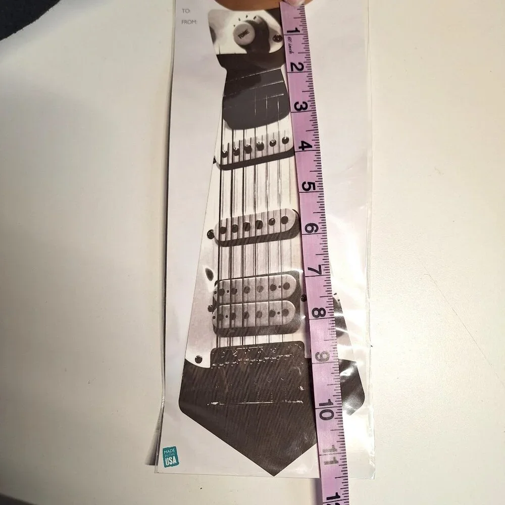 Guitar Fabric Big Guy Sticky Ties Peel Stick Sticker Tie 11